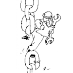 Dibujo para colorear Dibujo De Mecanico Leyendo Instrucciones En Pleno Tabajo Para Colorear