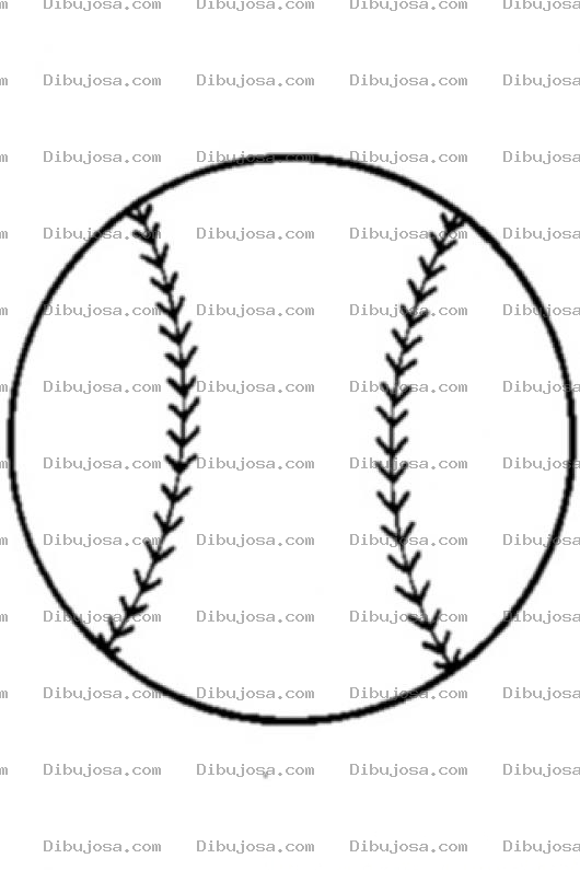 Dibujo para colorear Dibujo De Pelota De Baseball Para Colorear Y Pintar