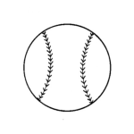 Dibujo para colorear Dibujo De Pelota De Baseball Para Colorear Y Pintar