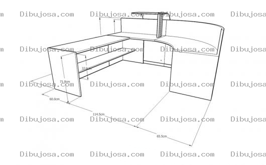 Dibujo para colorear Dibujo De Cubiculo De Secretaria Recepcionista Para Pintar Y Colorear