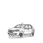 Dibujo para colorear Dibujo De Automovil Fiat Palio Para Pintar Y Colorear