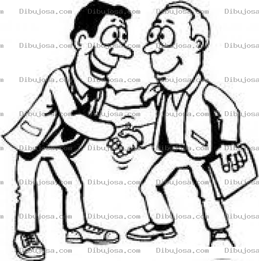 Dibujo para colorear Negociacion Dibujo De Hombres De Negocios Cerrando Un Negocio Para Pintar Y Colorear Negociantes