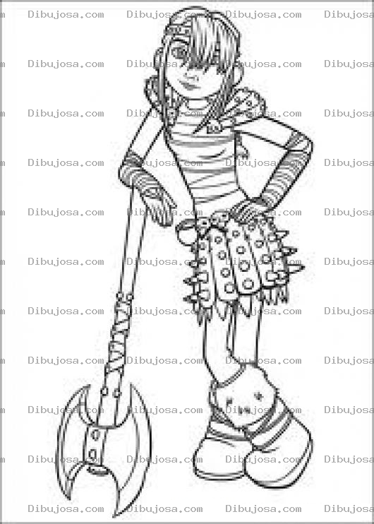 Dibujo para colorear Dibujo De Chica Vikinga Para Colorear
