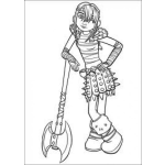 Dibujo para colorear Dibujo De Chica Vikinga Para Colorear