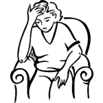 Dibujo para colorear Preocupacion Dibujo De Una Mujer Preocupada Para Pintar Y Colorear Mama Pasando Penas