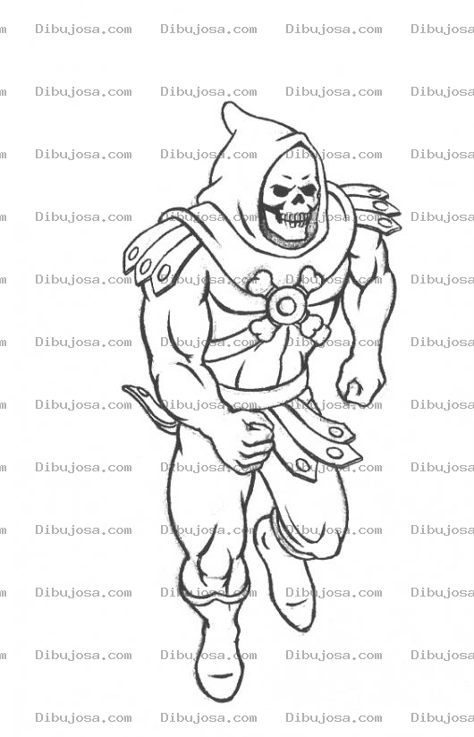 Dibujo para colorear Dibujo De Skeletor De Los Amos Del Universo Para Pintar Y Colorear A Esqueleto Enemigo De Heman
