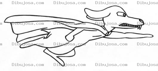 Dibujo para colorear Perro Volador Dibujo De Super Chucho Para Pintar Y Colorear A Supercan