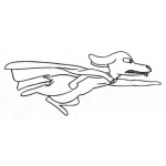 Dibujo para colorear Perro Volador Dibujo De Super Chucho Para Pintar Y Colorear A Supercan