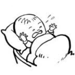 Dibujo para colorear Dibujo De Bebe Con Fiebre Llorando Para Colorear