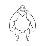 Dibujo para colorear Hombre Orangutan Para Pintar Y Colorear Hombre Simio