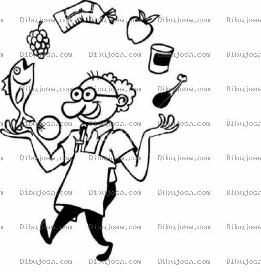 Dibujo para colorear Cocinero Malavarista