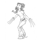 Dibujo para colorear Hija De Wolveraine Para Pintar Y Colorear
