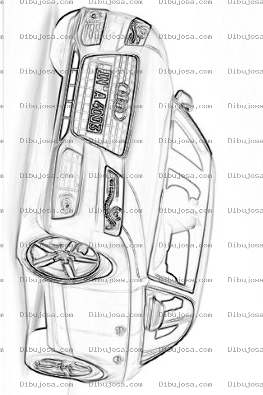 Dibujo para colorear Dibujo De Auto Audi A4 Para Colorear Y Pintar