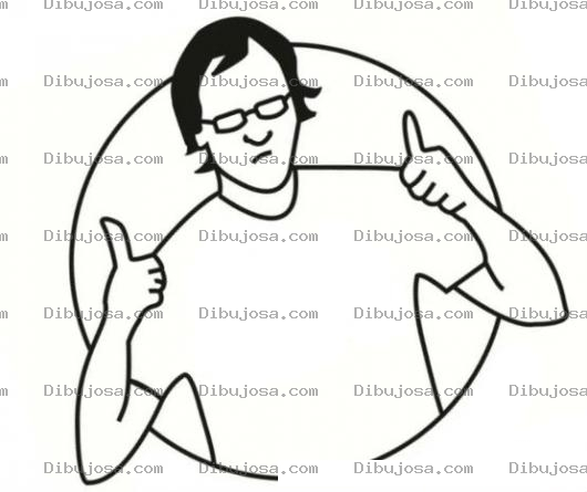 Dibujo para colorear Nerdo Buena Onda Para Pintar Y Colorear Dibujo De Nerdo Cool