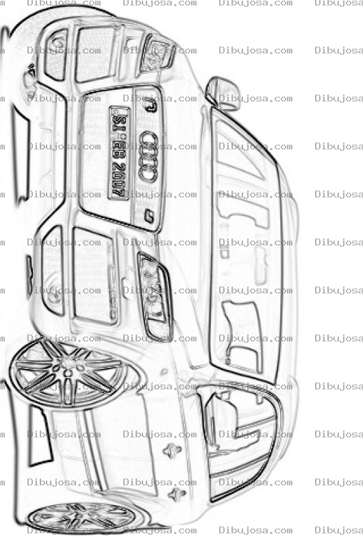Dibujo para colorear Dibujo De Una Camionetilla Suv Audi Q7 Para Pintar Y Colorear