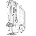 Dibujo para colorear Dibujo De Una Camionetilla Suv Audi Q7 Para Pintar Y Colorear