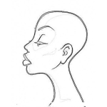 Dibujo para colorear Pelona Dibujo De Mujer Calva Para Pintar Y Colorear Chica Sin Pelo