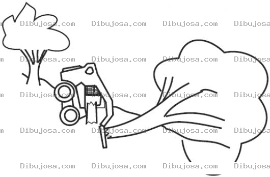 Dibujo para colorear Dibujo De Tractor Talador Para Pintar Y Colorear