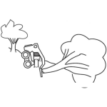 Dibujo para colorear Dibujo De Tractor Talador Para Pintar Y Colorear