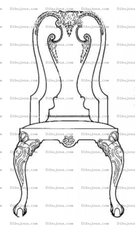 Dibujo para colorear Silla De Reina Para Pintar Y Colorear