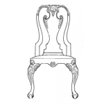 Dibujo para colorear Silla De Reina Para Pintar Y Colorear