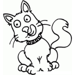 Dibujo para colorear Gatohambriento Dibujo De Gato Saboreandose Y Deseando A Un Su Raton Para Comer Pintar Y Colorear
