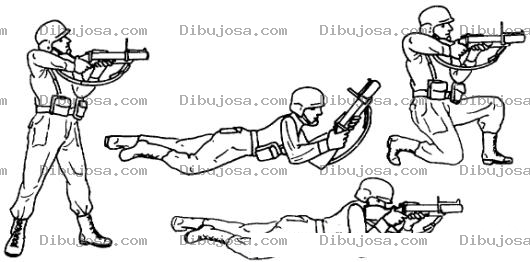 Dibujo para colorear Dibujo De Soldados Armados Con Lanza Granadas Para Pintar Y Colorear