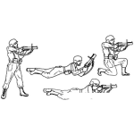 Dibujo para colorear Dibujo De Soldados Armados Con Lanza Granadas Para Pintar Y Colorear