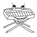 Dibujo para colorear Colorear Teclado De Musica