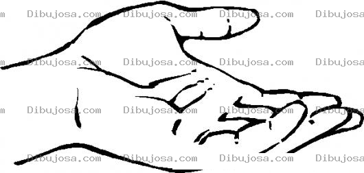 Dibujo para colorear Dibujo De Mano Pidiendo Para Pintar Y Colorear
