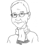 Dibujo para colorear Dibujo De Hombre Con Bufanda Para Pintar Y Colorear
