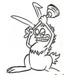 Dibujo para colorear Conejo Enojado Para Pintar Y Colorear Conejo Con Destapacanos
