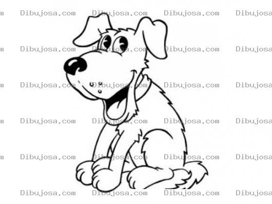Dibujo para colorear Aaaaahhhh Dice El Perrito Dibujo De Perro Boca Abierta Para Pintar Y Colorear