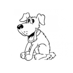 Dibujo para colorear Aaaaahhhh Dice El Perrito Dibujo De Perro Boca Abierta Para Pintar Y Colorear
