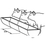 Dibujo para colorear Bebedero De Vacas Para Pintar Y Colorear