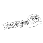 Dibujo para colorear Animales Con Fiebre Para Pintar Y Colorear