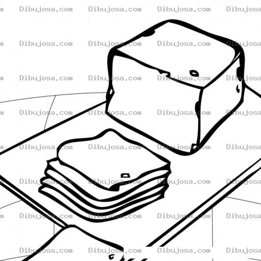 Dibujo para colorear Queso Rodajado Dibujo De Rodajas De Queso Para Pintar Y Colorear