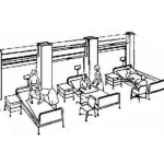 Dibujo para colorear Enfermos En Hospital Con Enfermeras Dibujo De Un Hospitalito Con Pacientes En Camillas Para Pintar Y Colorear Una Enfermeria Con Enfermeras Atendiendo Enfermos En Un Sanatorio