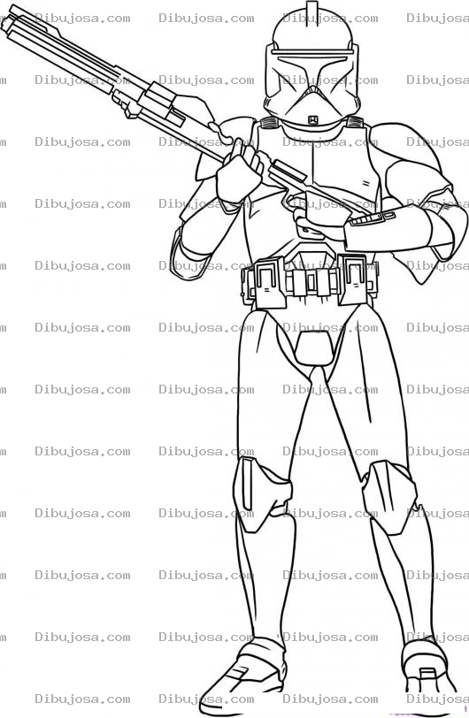 Dibujo para colorear Colorear soldado de starwars