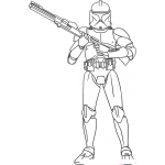 Dibujo para colorear Colorear soldado de starwars