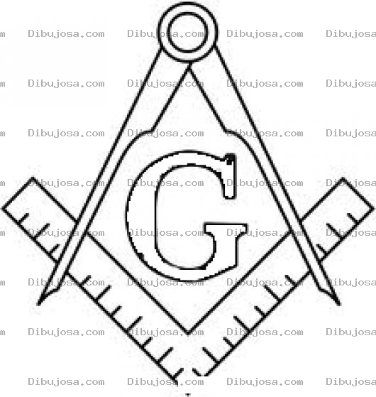 Dibujo para colorear Signomason Dibujo De Icono Mason Para Pintar Y Colorear Signo Mason