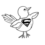 Dibujo para colorear Superpajarito Dibujo De Super Pajaro Para Pintar Y Colorear Pajaritosuper
