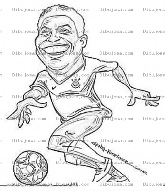 Dibujo para colorear Dibujo De Ronaldo Para Pintar Y Colorear Caricatura De Ronaldogordo