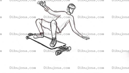 Dibujo para colorear Dibujo De Skater Para Pintar Y Colorear Sk8er