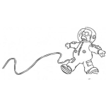 Dibujo para colorear Homeroenelespacio Dibujo De Homero Astronauta Para Pintar Y Colorear