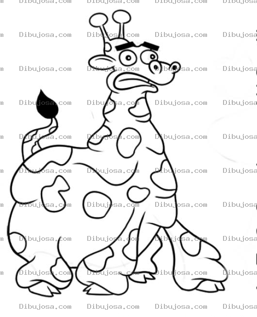 Dibujo para colorear Jirafa Obesa Dibujo De Jirafa Gorda Para Pintar Y Colorear Jirafagorda