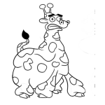 Dibujo para colorear Jirafa Obesa Dibujo De Jirafa Gorda Para Pintar Y Colorear Jirafagorda