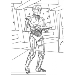 Dibujo para colorear Colorear Robot dorado c3p0 de starwars C3PO