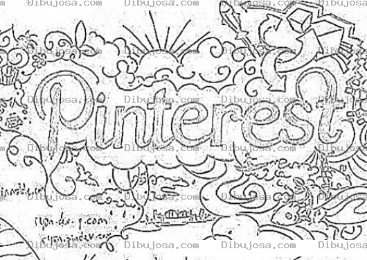 Dibujo para colorear Pinterest Dibujo De Pinterest Para Colorear