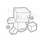 Dibujo para colorear Minecraft Dibujo Del Juego De Mine Craft Para Pintar Y Colorear Craftmine